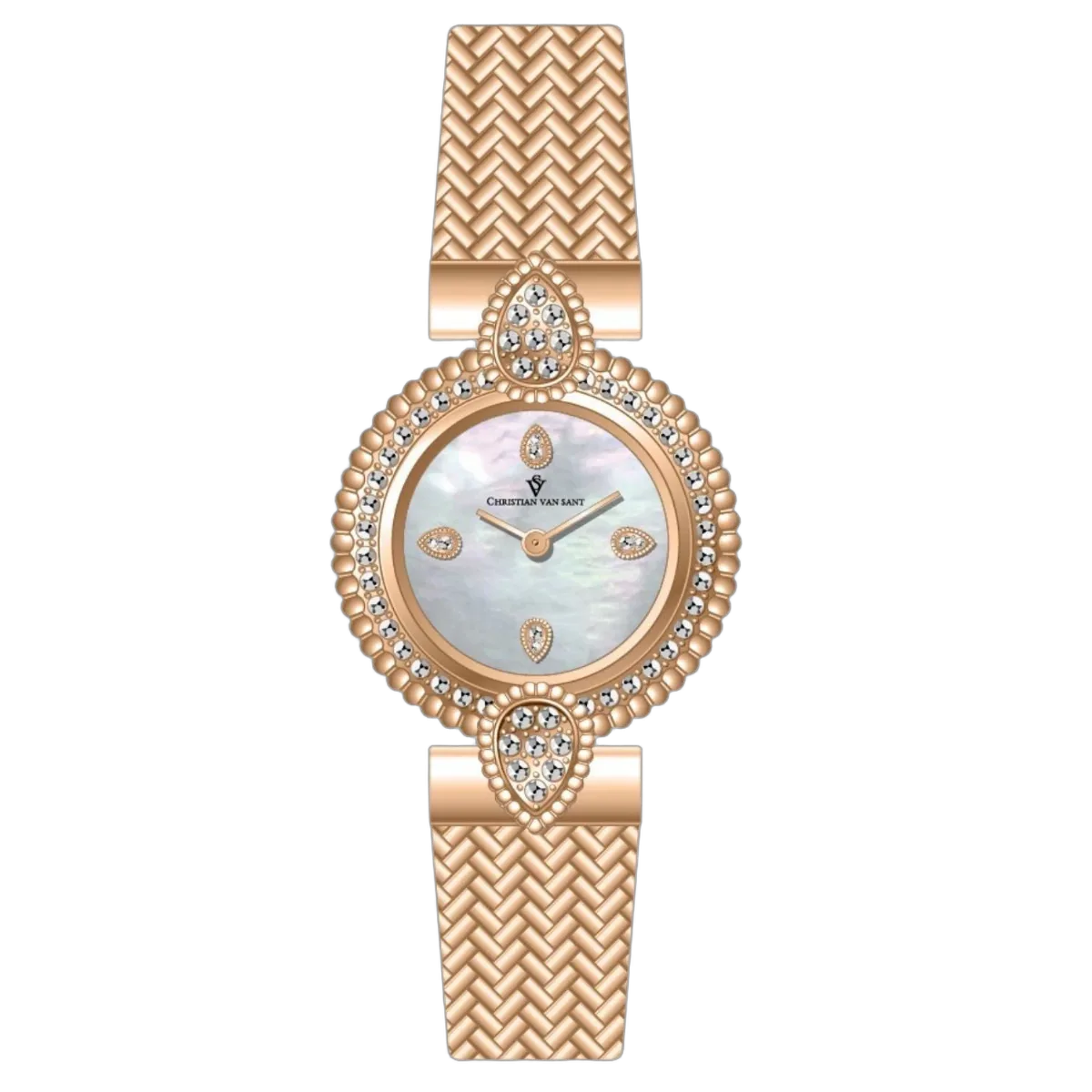 Christian Van Sant Crystal-Set Watch by Christian Van Sant