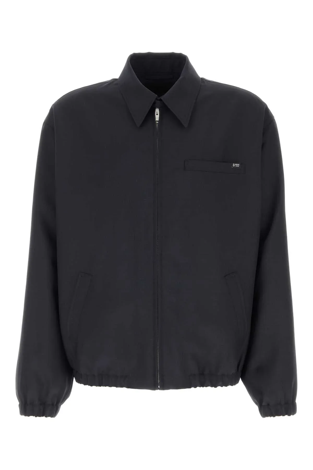Virgin Wool-Mohair Blend Bomber Jacket