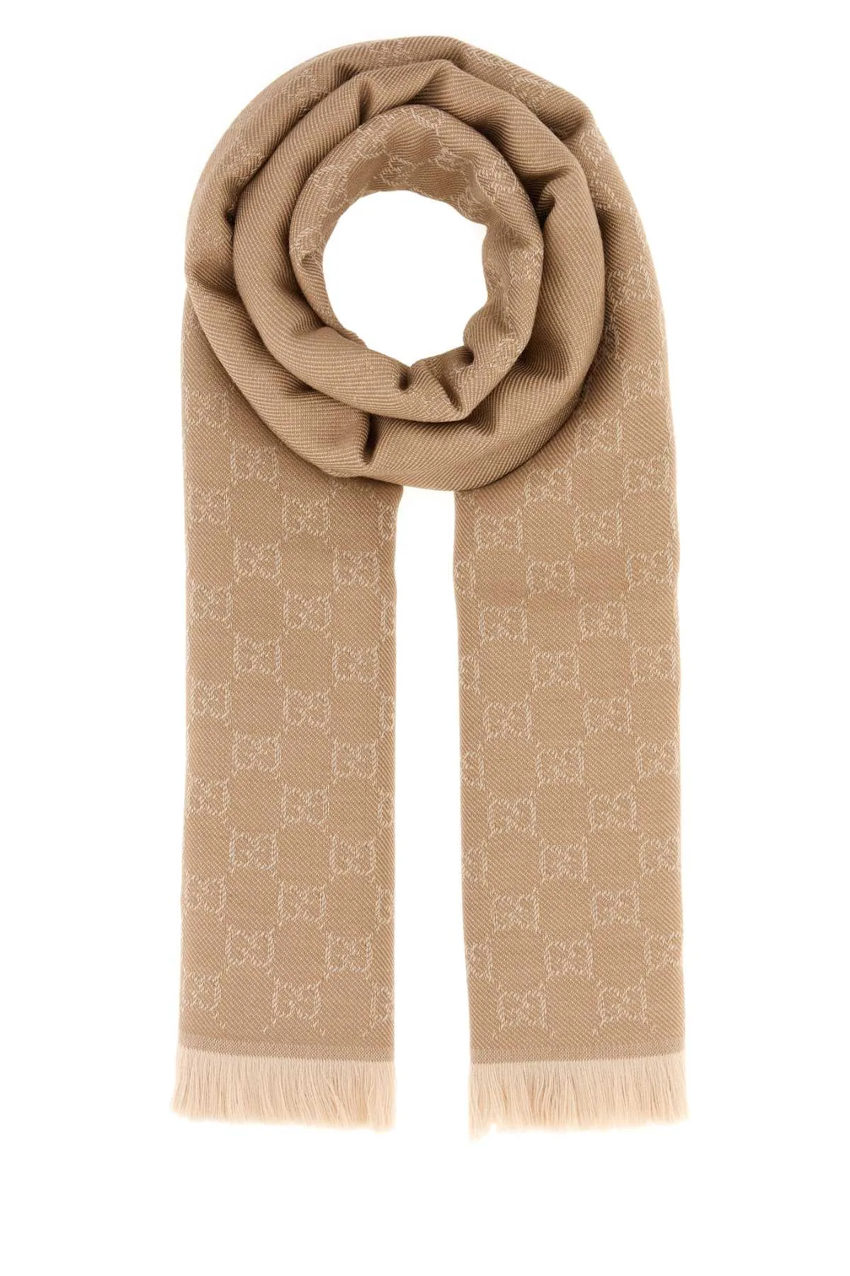 Gucci Logo-Embroidered Wool Scarf