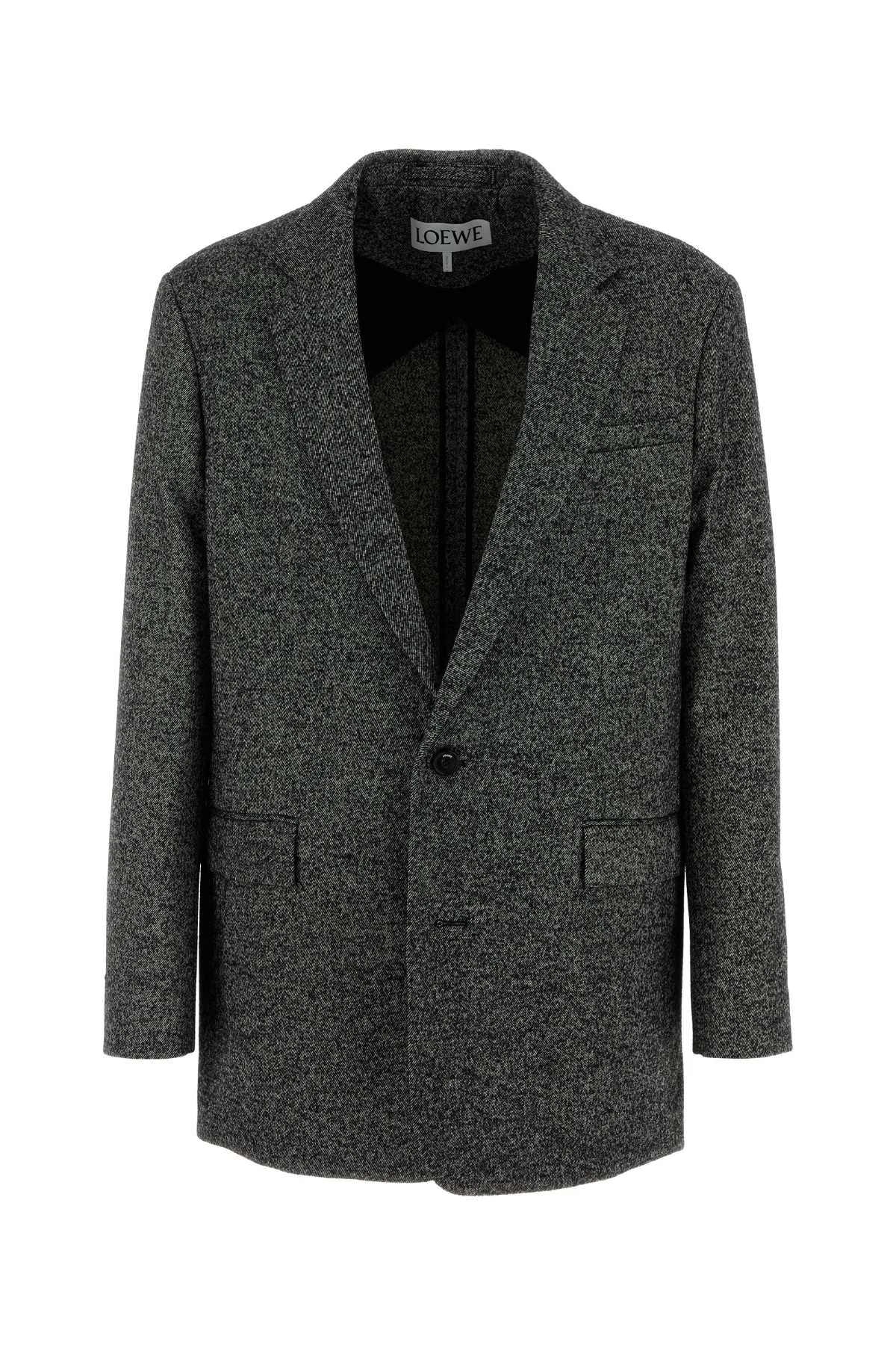 Wool-Blend Two-Tone Blazer