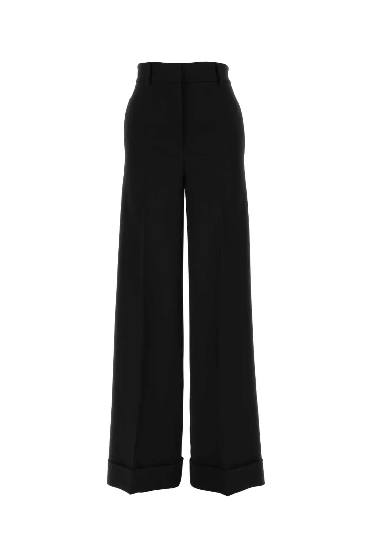 Crepe Wide-Leg Trousers
