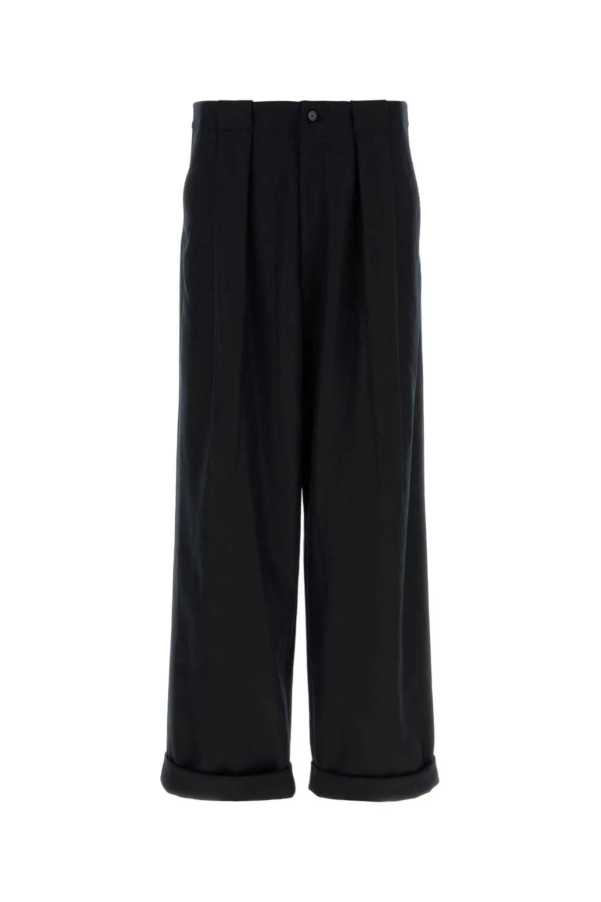 Virgin Wool Wide-Leg Trousers