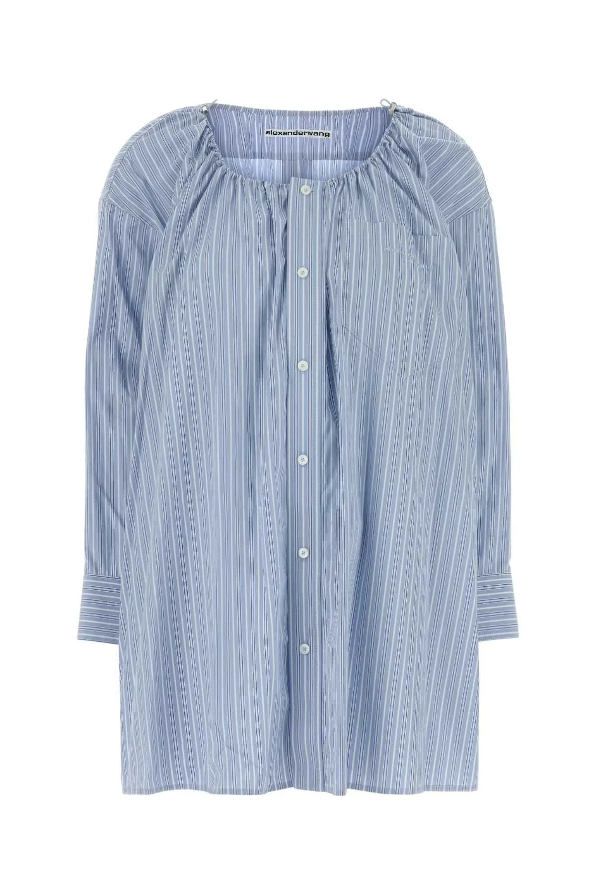Striped Cotton Poplin Shirt Dress