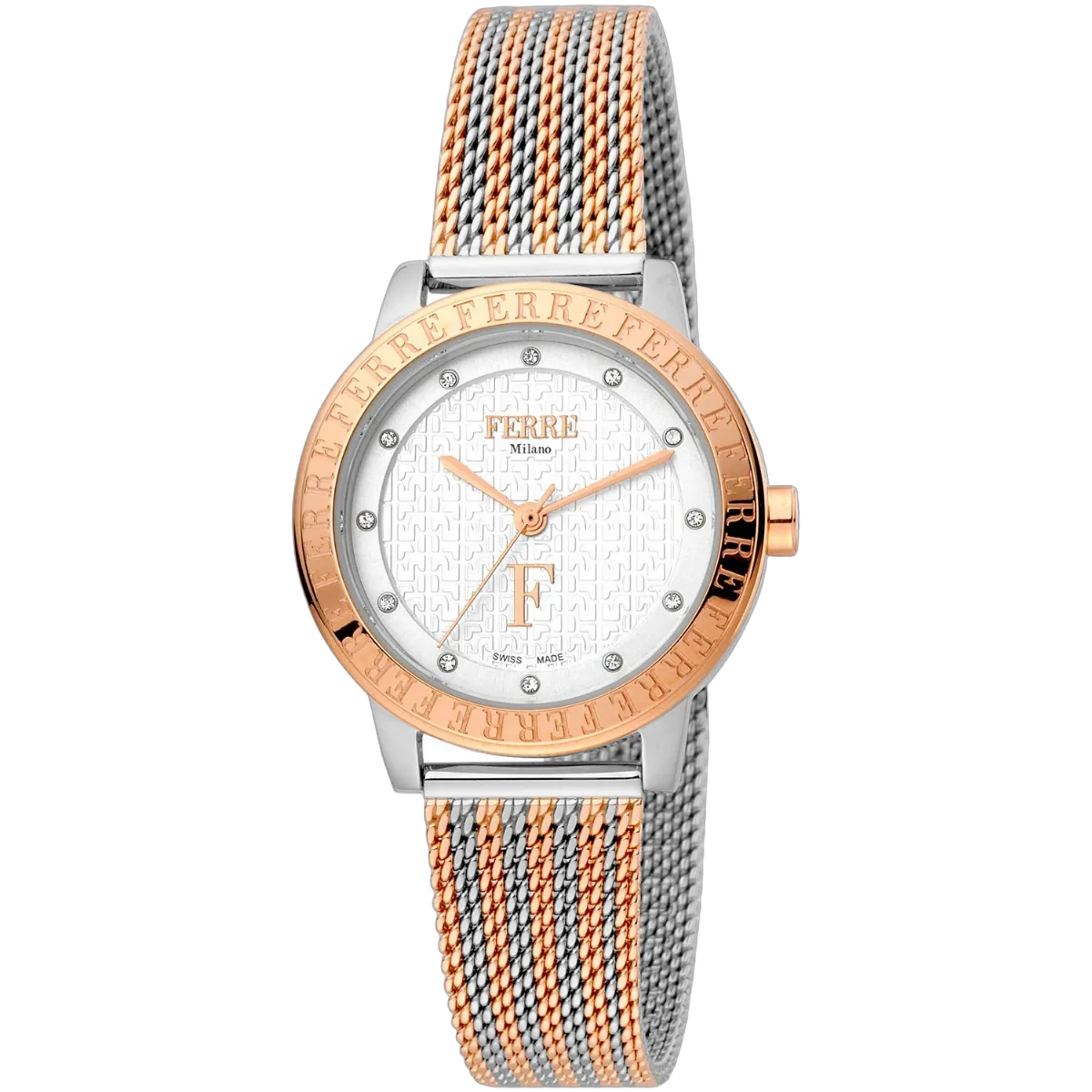 Two-Tone Mesh Watch by Ferré Milano