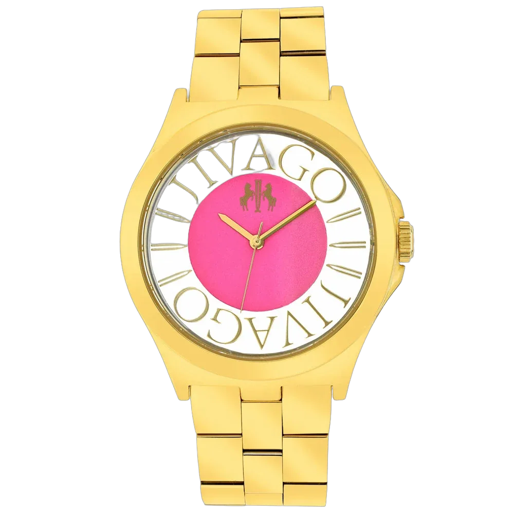 Pink Dial Watch by Jivago