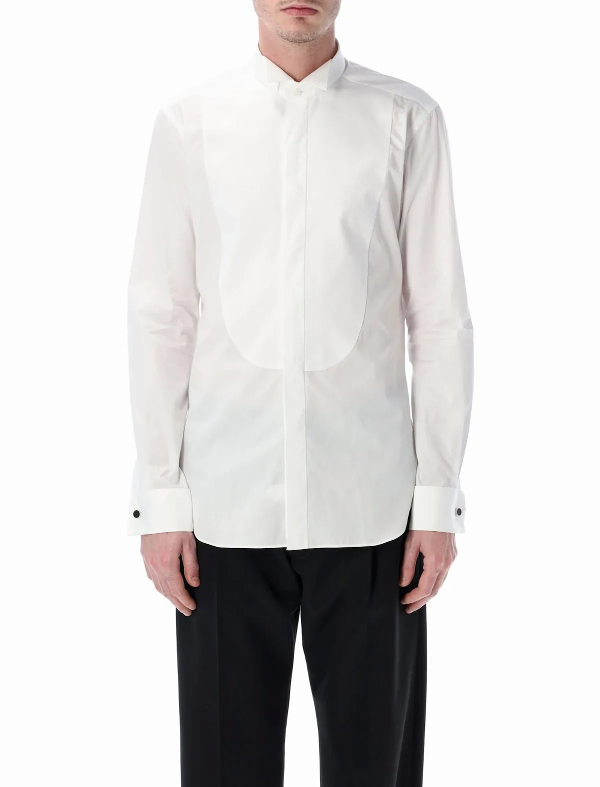 White Plastron Formal Shirt