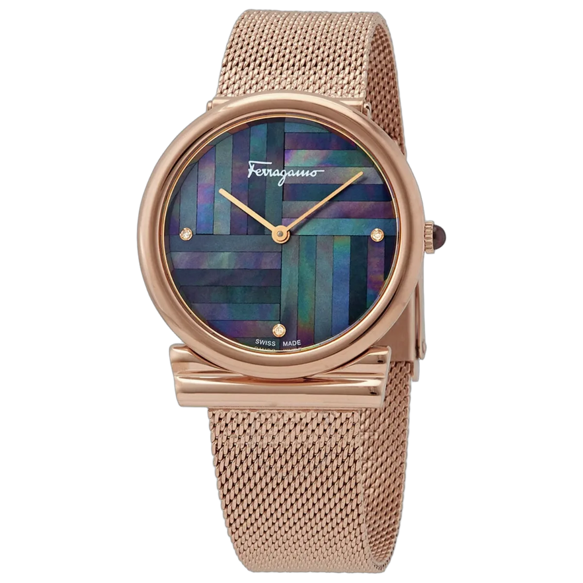 Mother-of-Pearl Dial Watch by Ferragamo