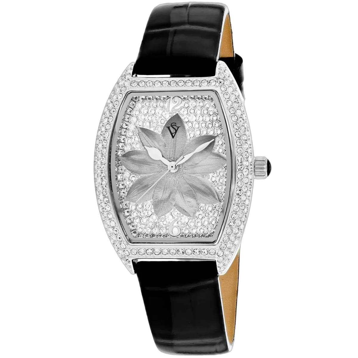 Crystal-Embellished Lotus Watch