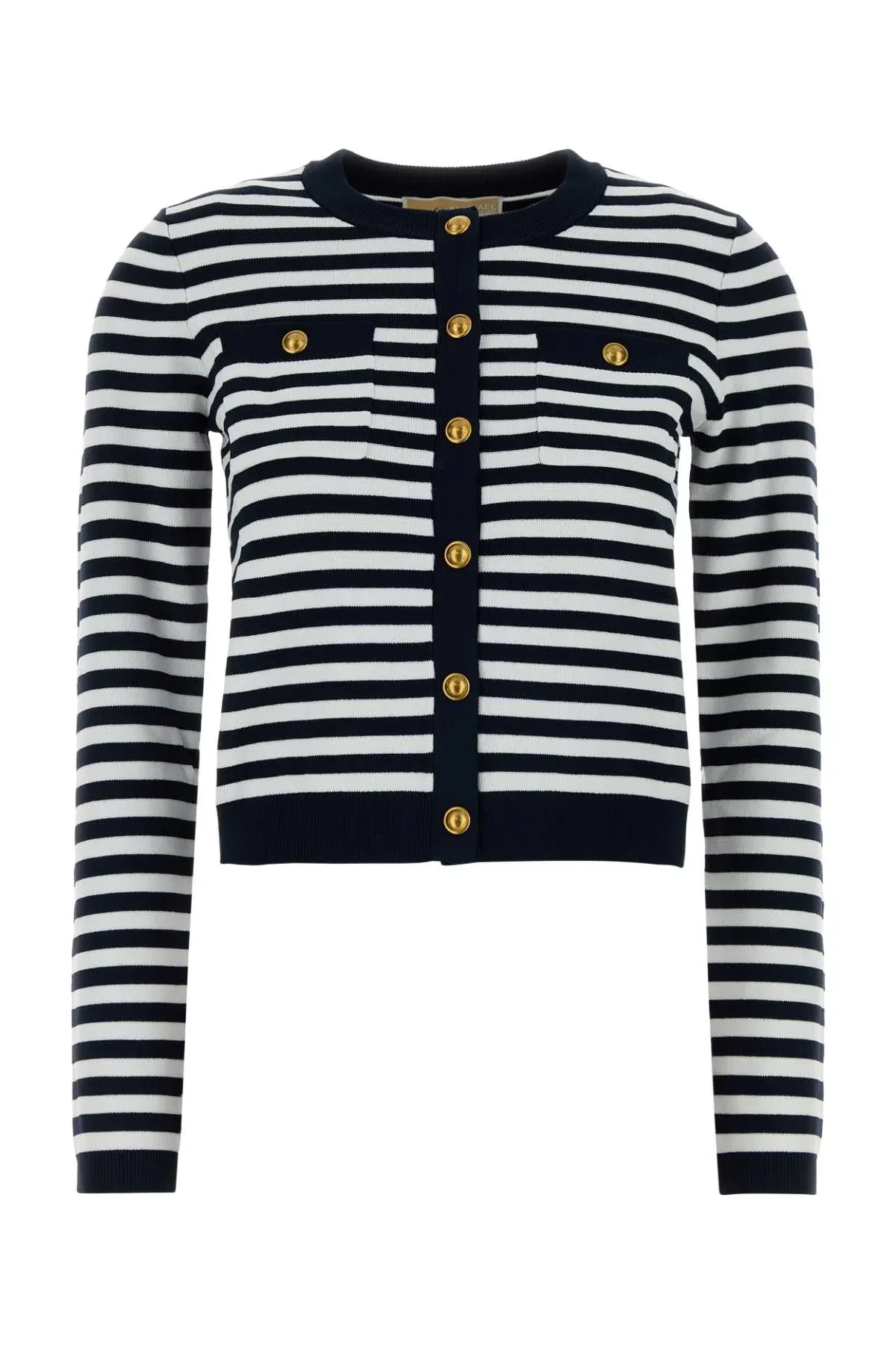 Striped Viscose Blend Cardigan