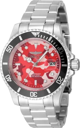 Invicta Stainless Steel Camouflage Dial Watch
