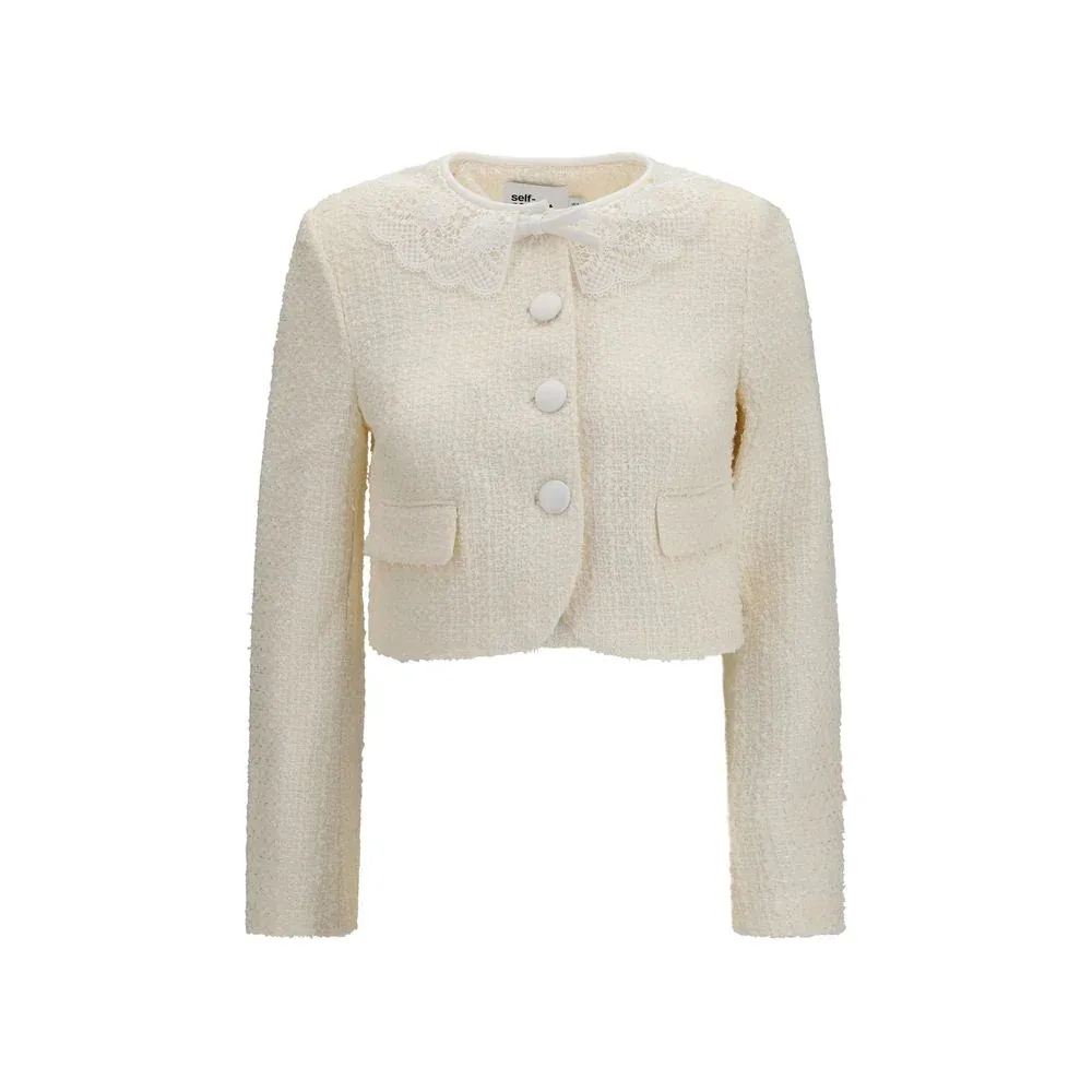 Bouclé with Lace Collar Jacket