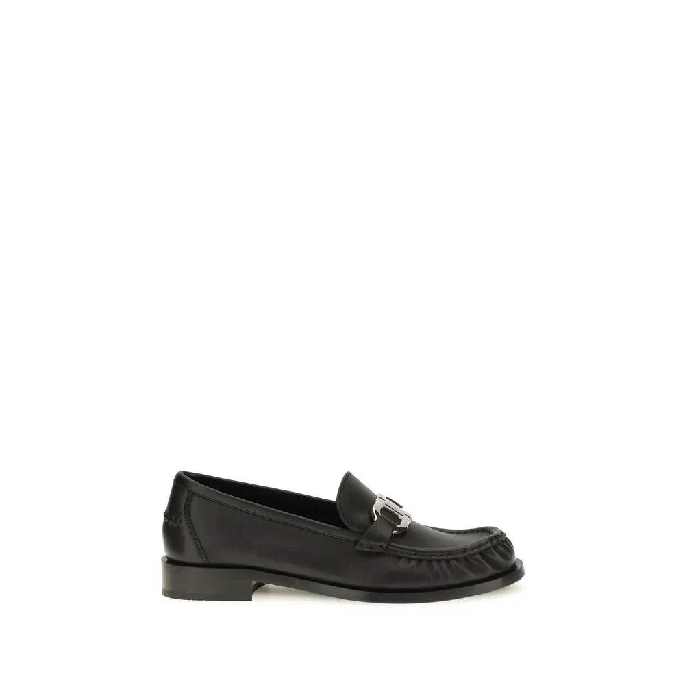 Gancini-Logo Leather Loafer