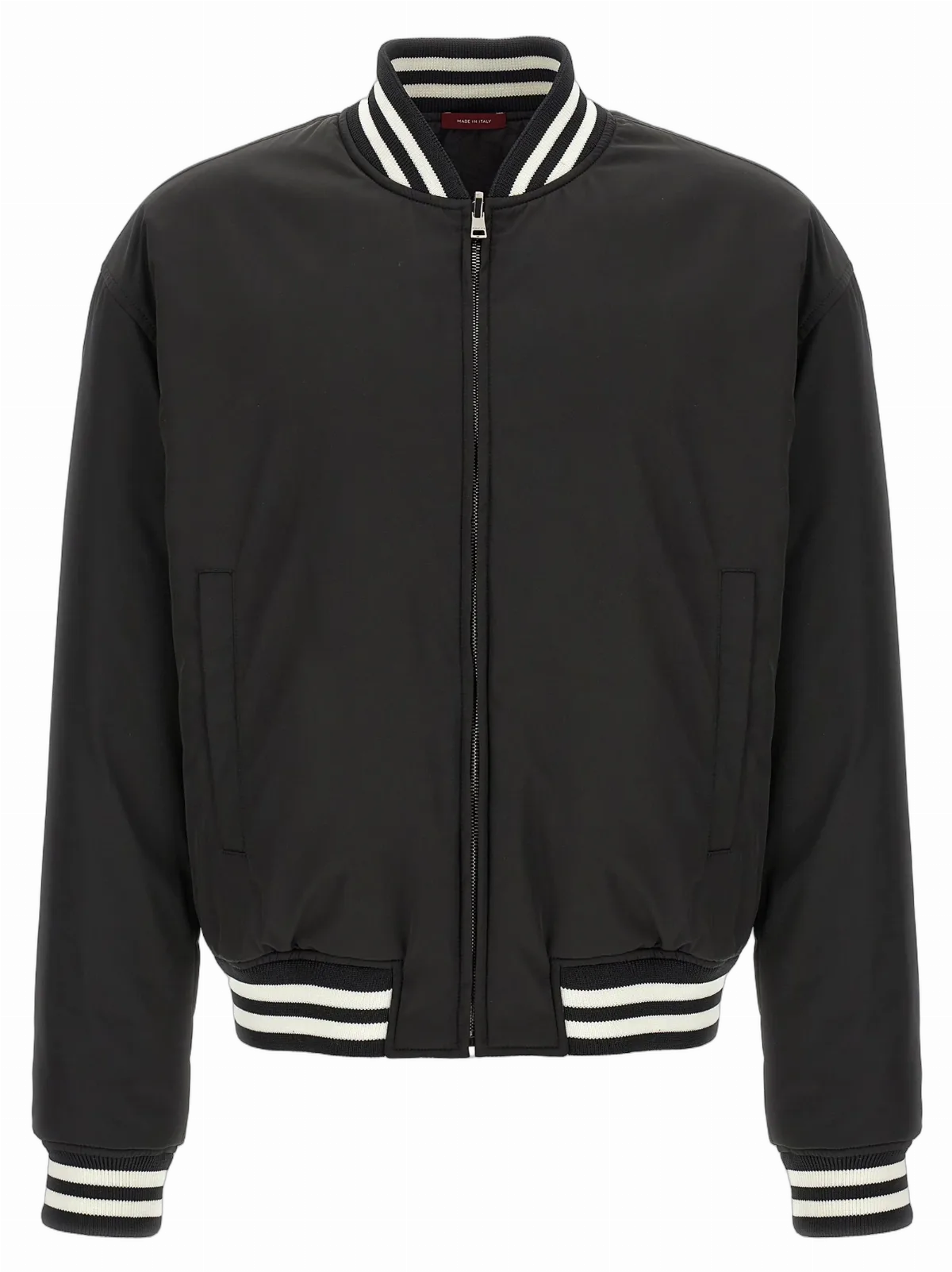 Striped Nylon Bomber Jacket