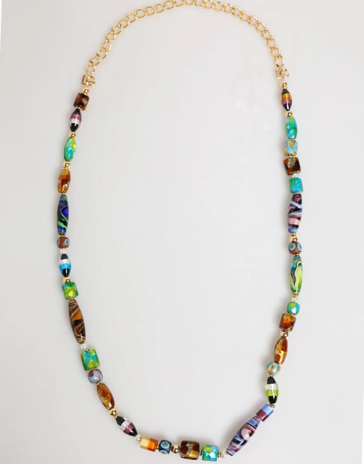 Murano Glass Beads with Brass Necklace by Dolce & Gabbana