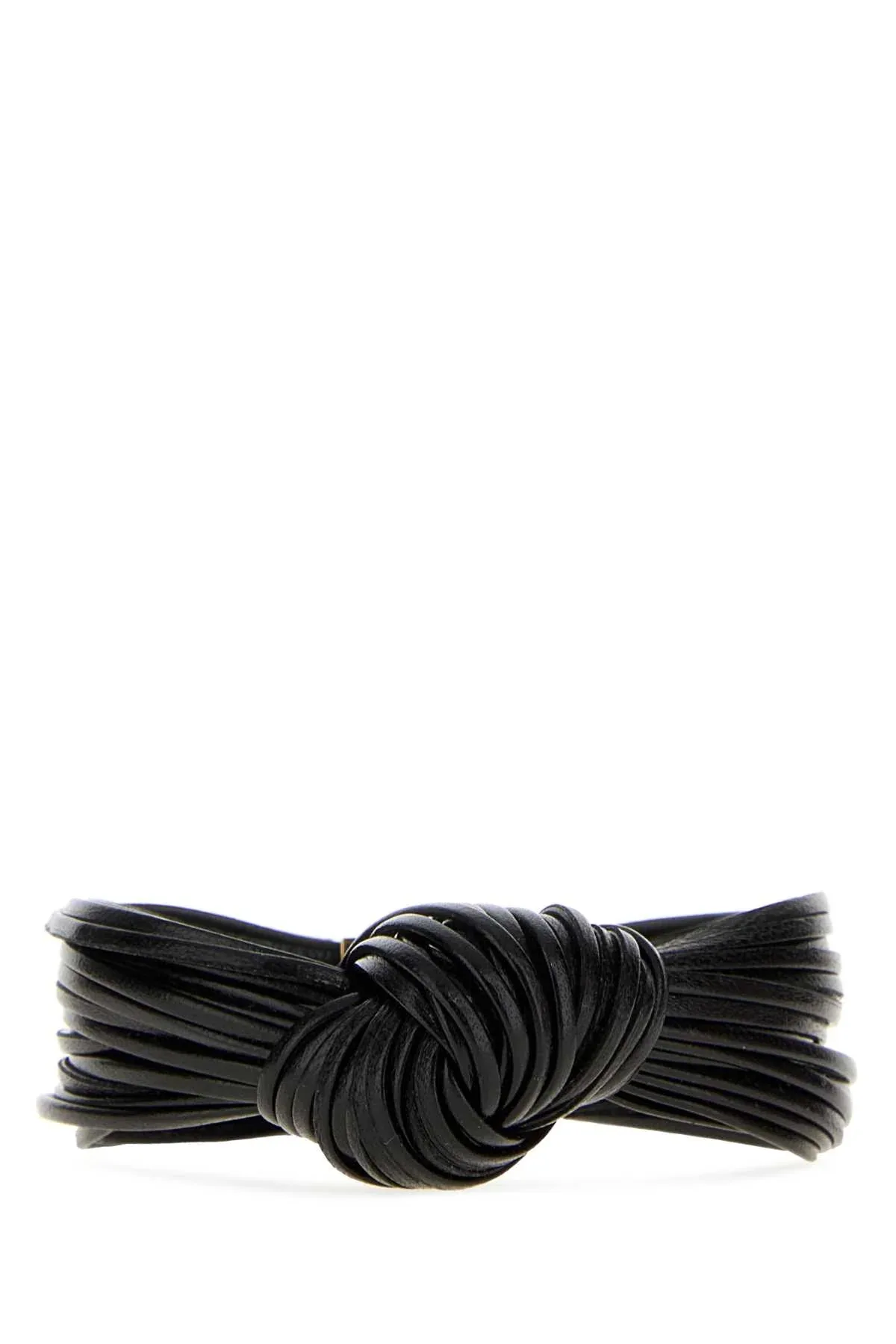 Knotted Leather Bracelet by Bottega Veneta