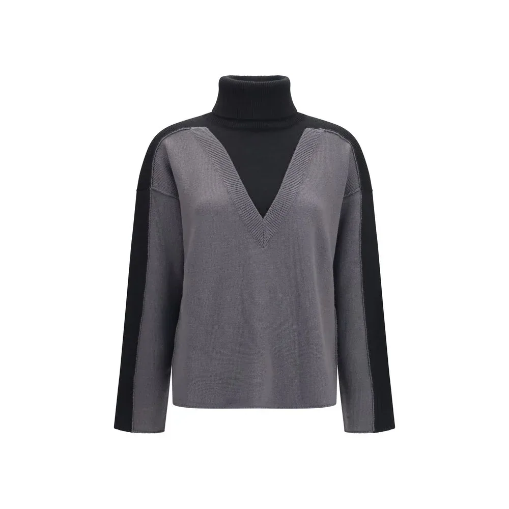 Two-Tone Merino Wool Sweater