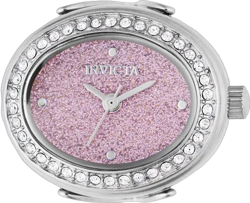 Crystal-Set Pink Dial Watch by Invicta
