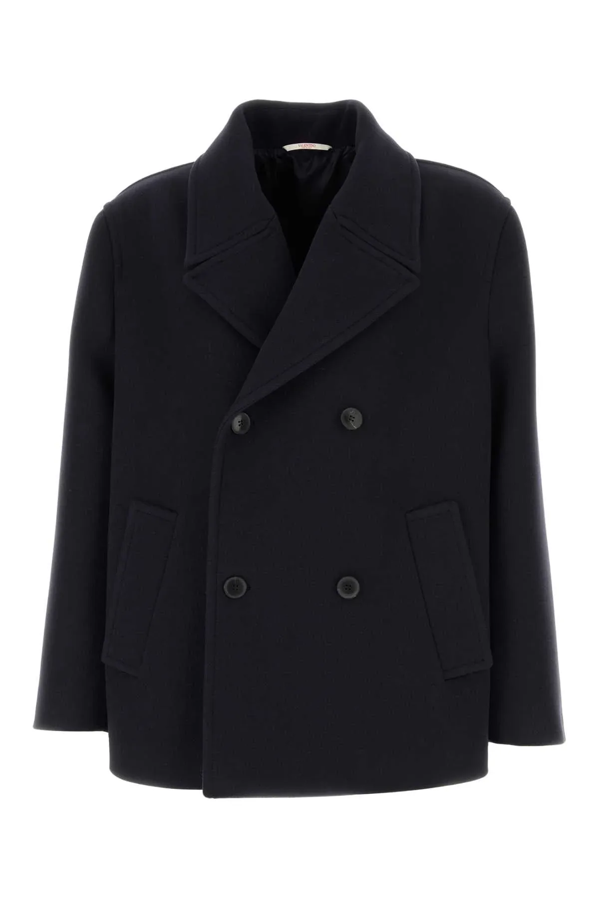Virgin Wool Double-Breasted Coat by Valentino Garavani