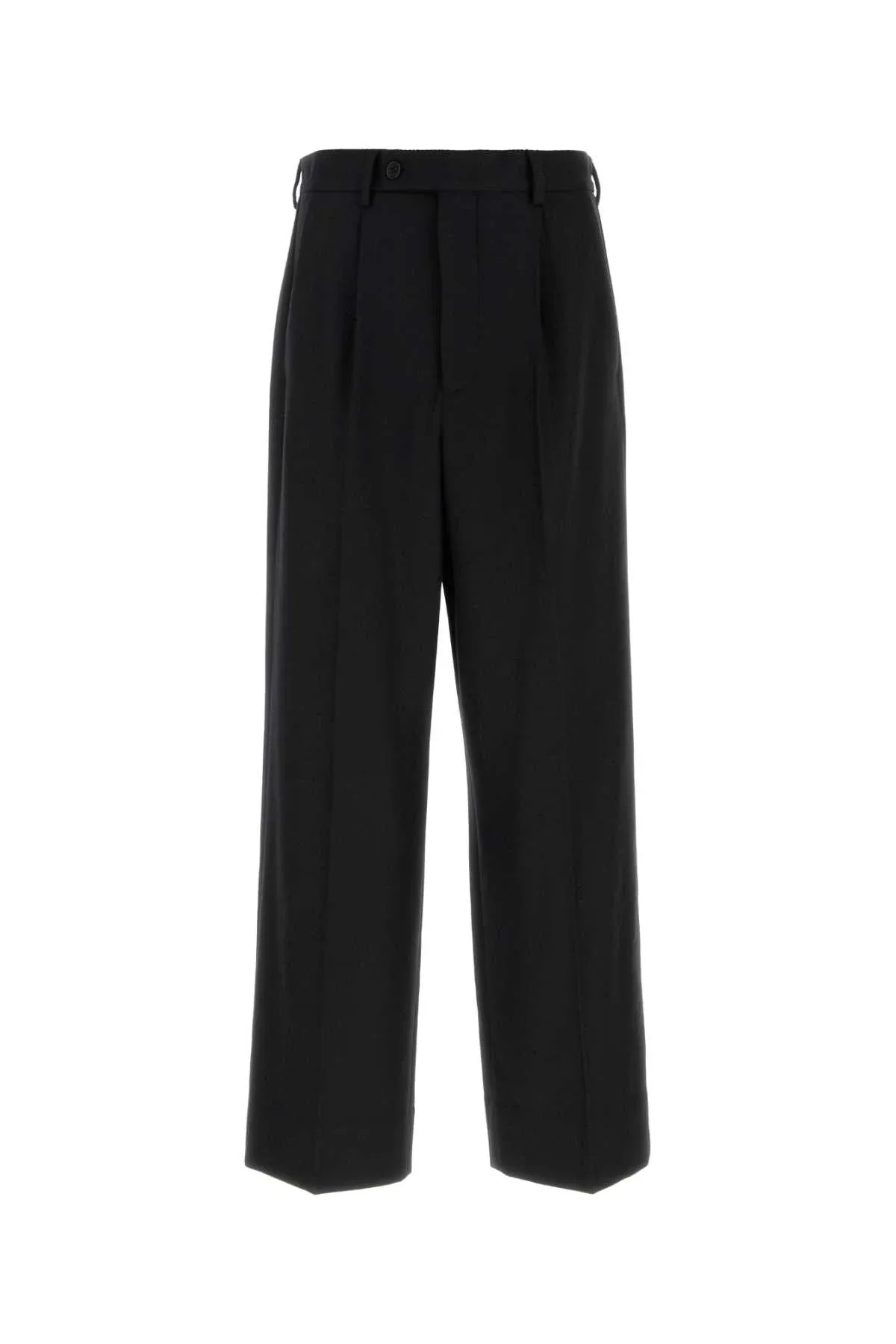 Wool Blend Wide-Leg Trousers