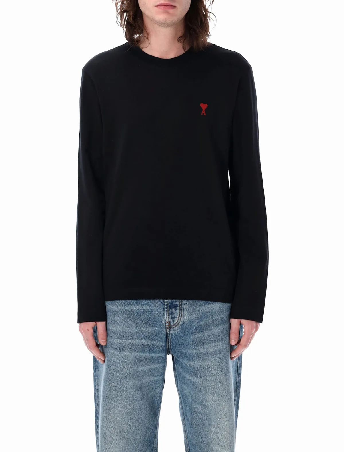 Ami Paris Long-sleeve Ami De Coeur T-shirt