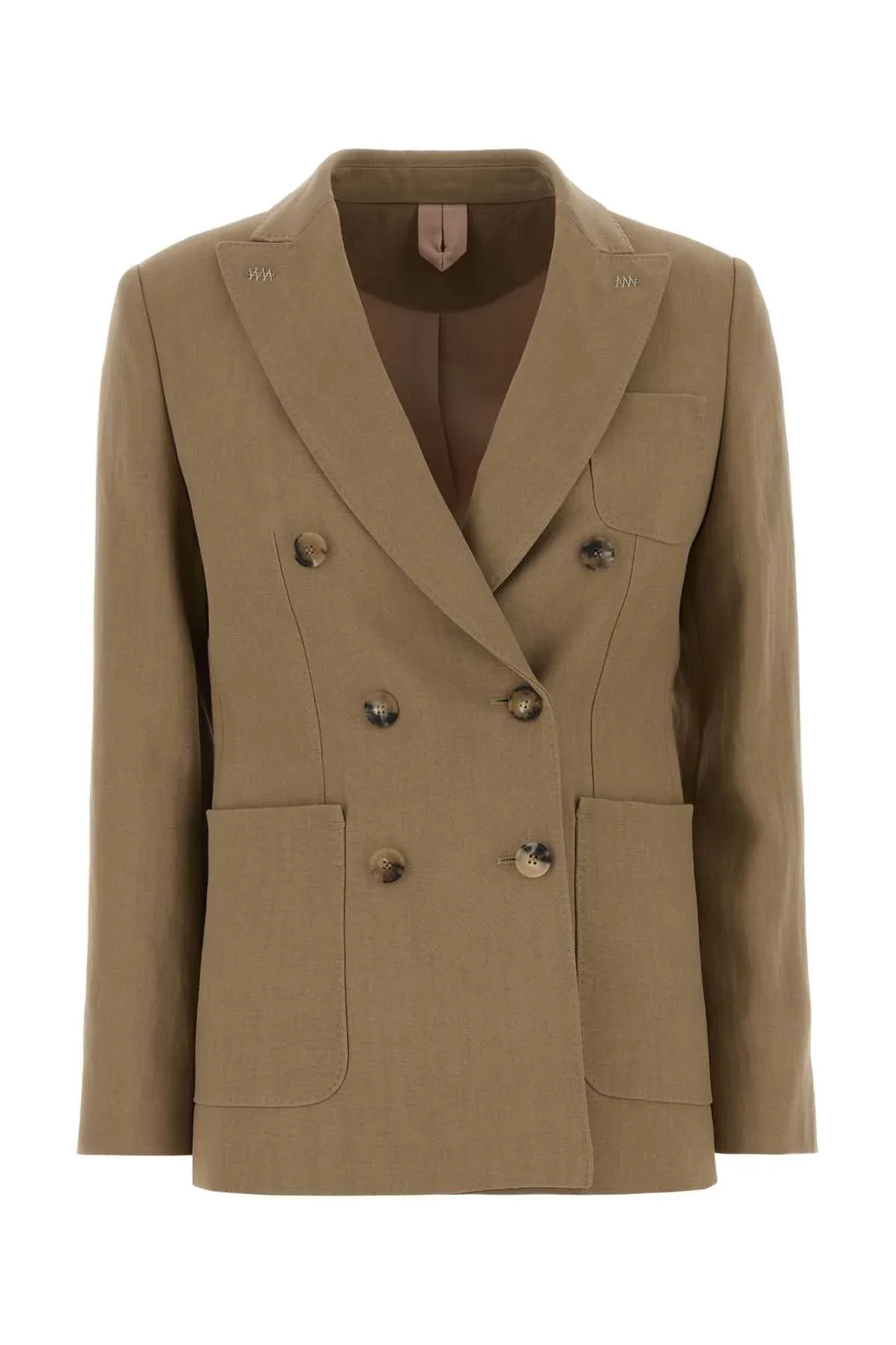 Double-Breasted Hemp Blazer