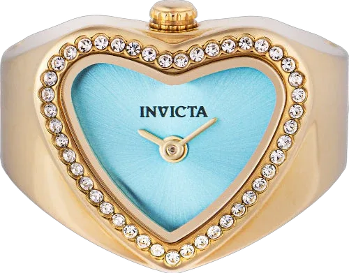 Heart-Shaped Blue Dial Ring Watch by Invicta