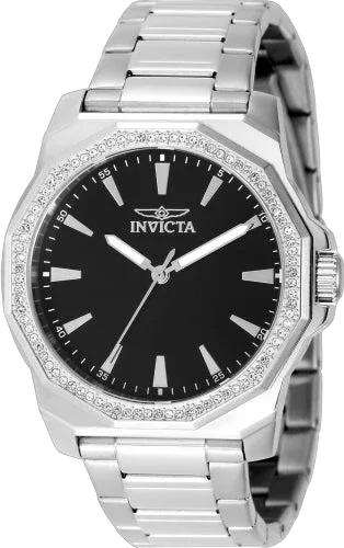 Crystal-Bezel Stainless Steel Watch