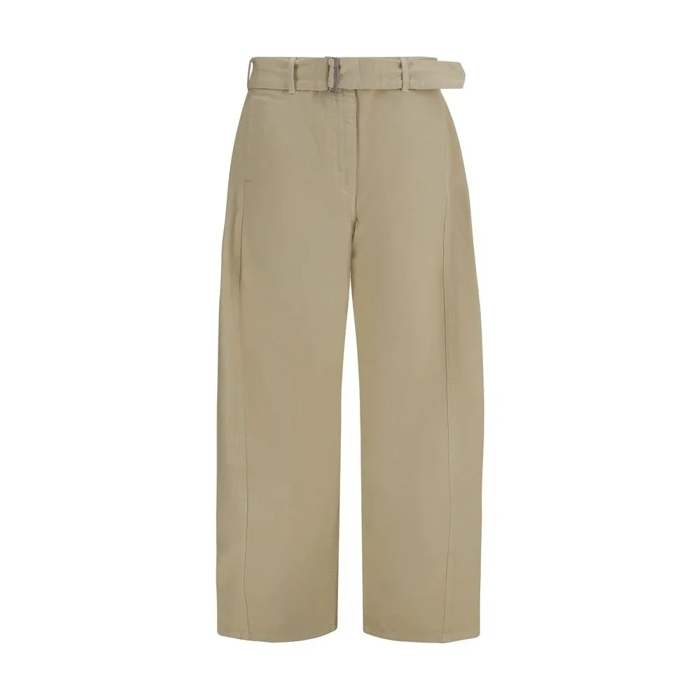 Wide-Leg Cotton Trousers