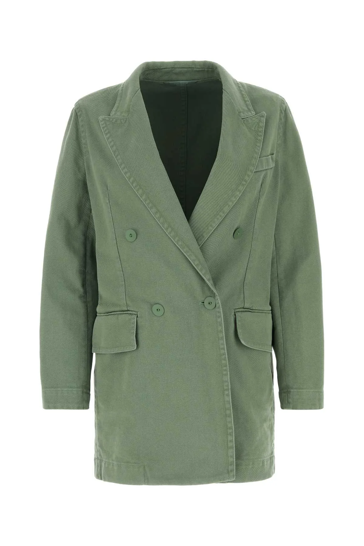 Cotton Double-Breasted Blazer