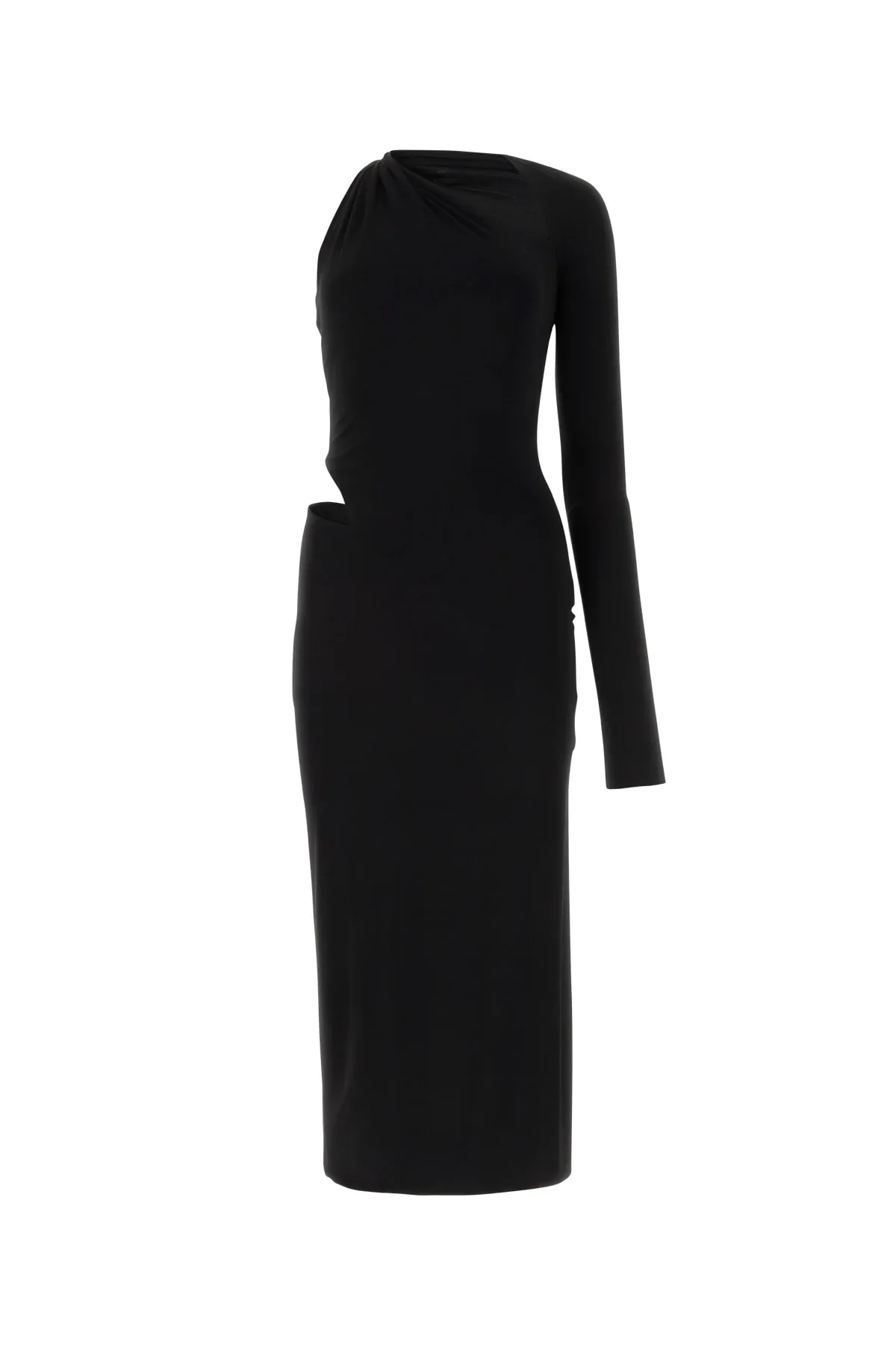 Asymmetric Long-Sleeve Dress