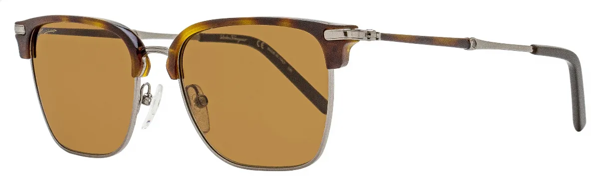 SF227S Rectangular Metal-Acetate Sunglasses