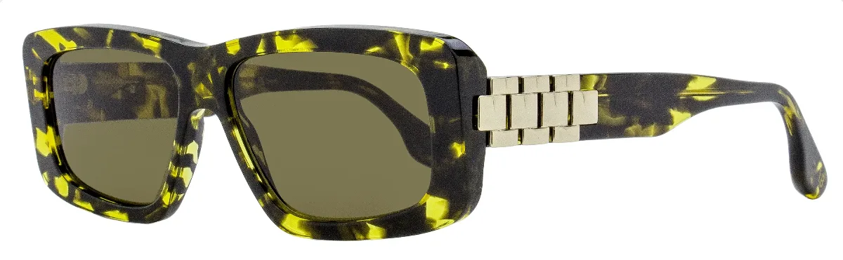 VB669S Chain-Detail Rectangular Sunglasses