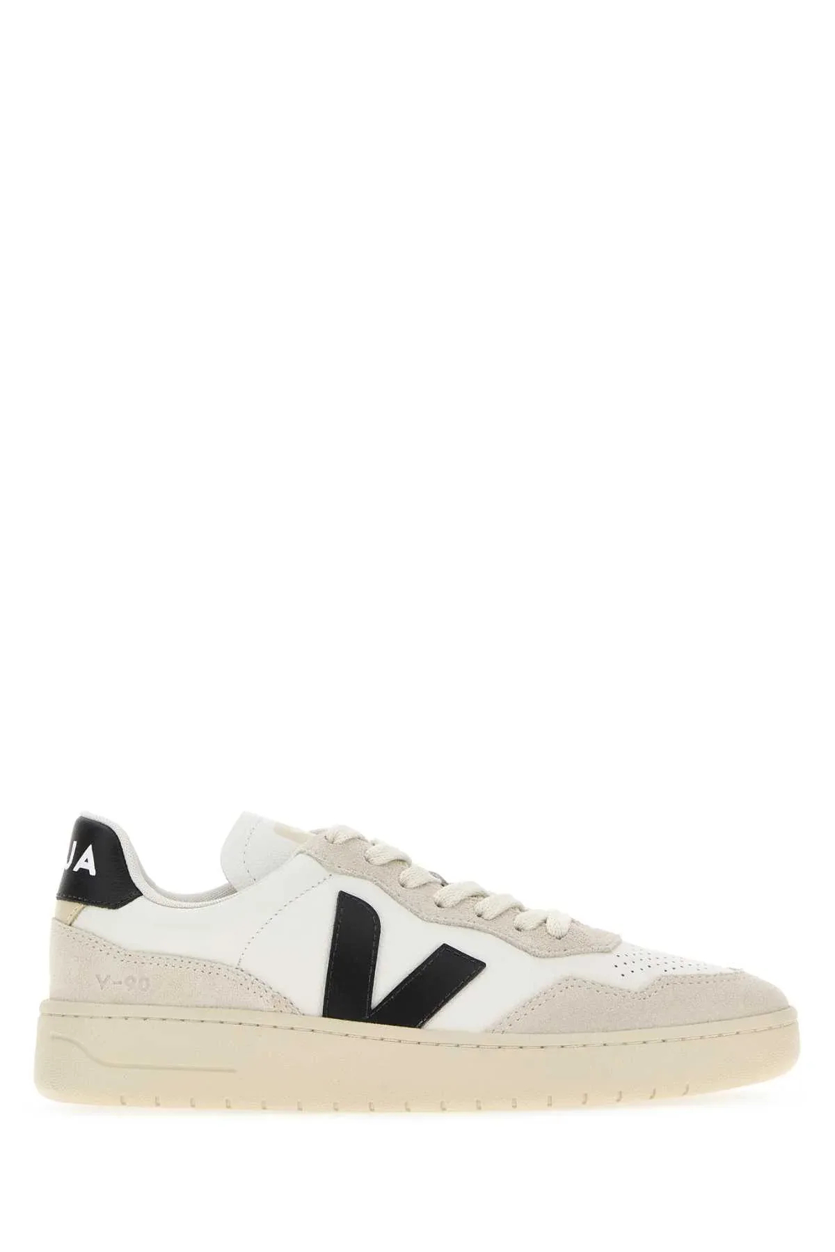 Leather and Suede Colorblock Sneaker