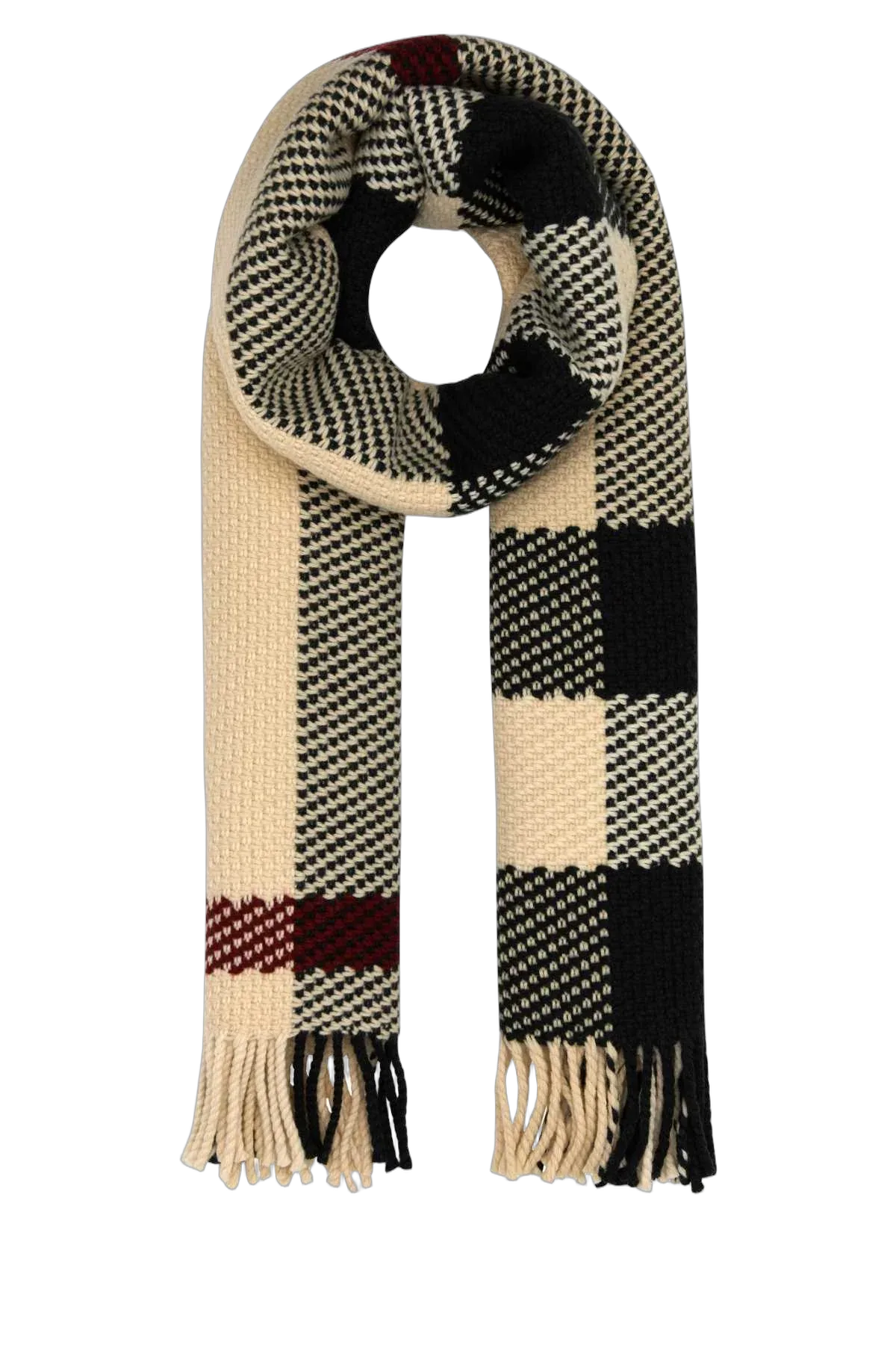 Check Wool Scarf