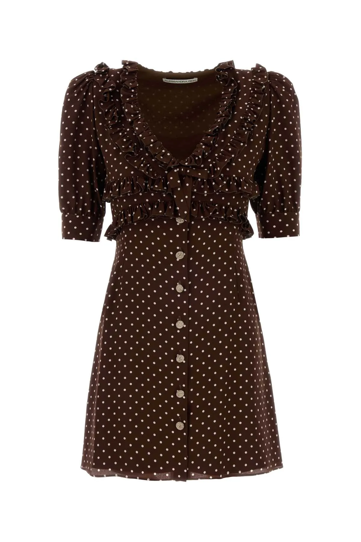 Printed Crepe Mini Dress
