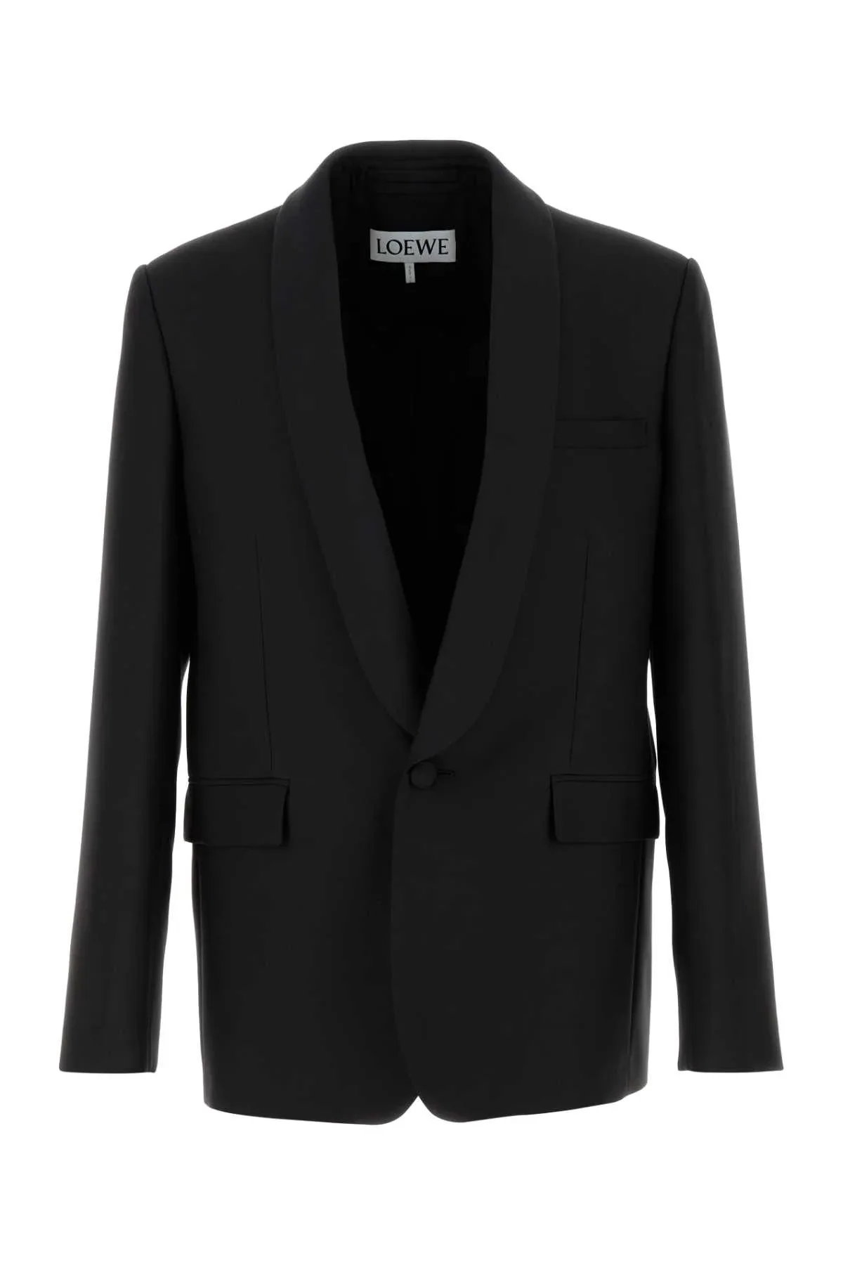 Wool-Silk Oversized Blazer