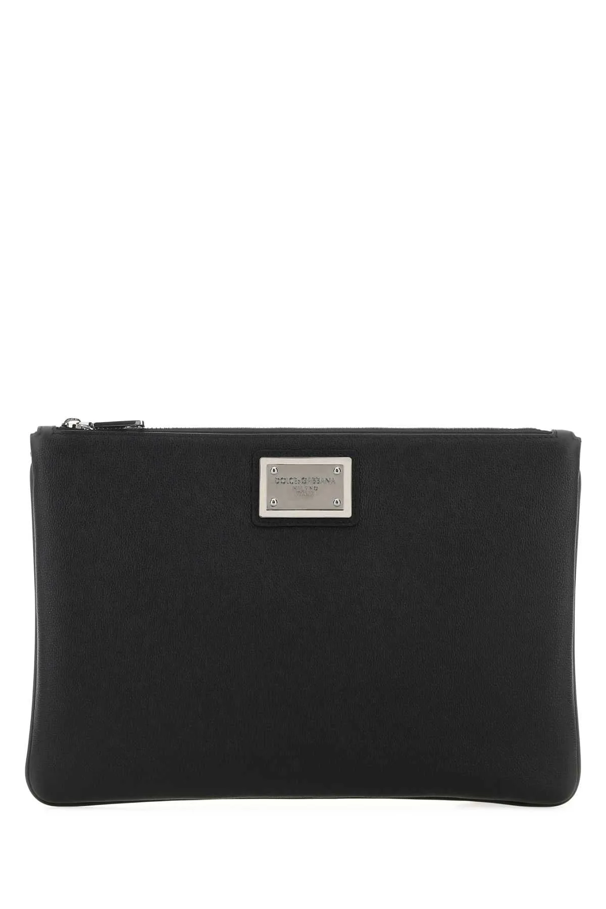 Textured Calf Leather Clutch