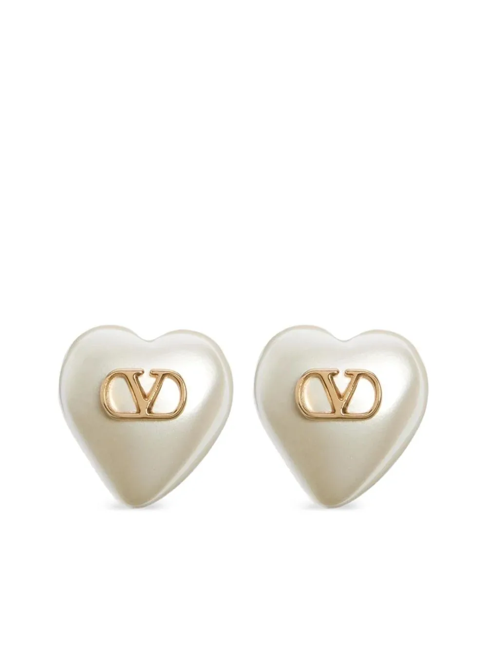 VLogo Pearl Stud Earrings