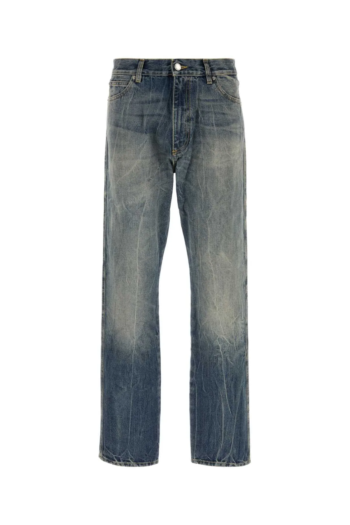 Straight-Leg Denim Jeans
