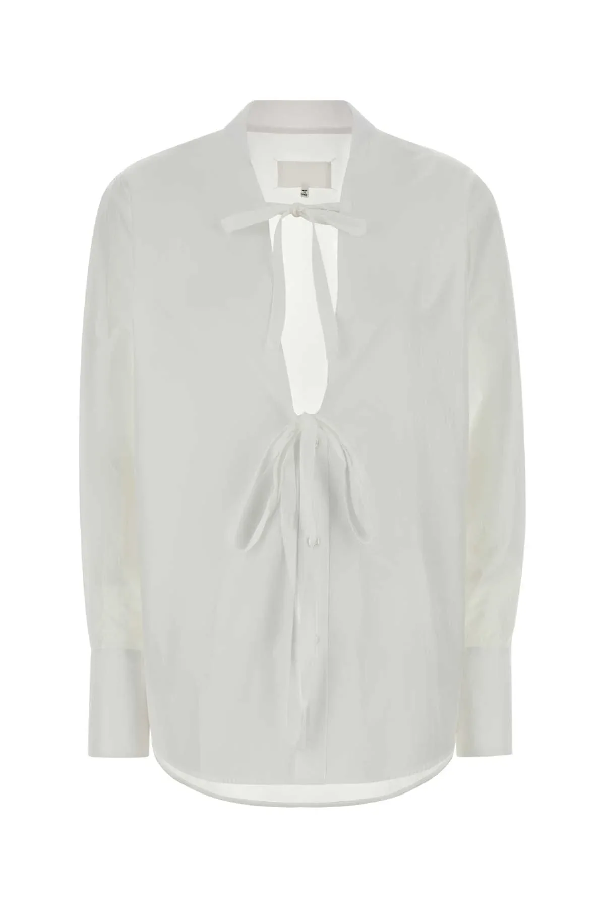 Tie-Front Cotton Shirt