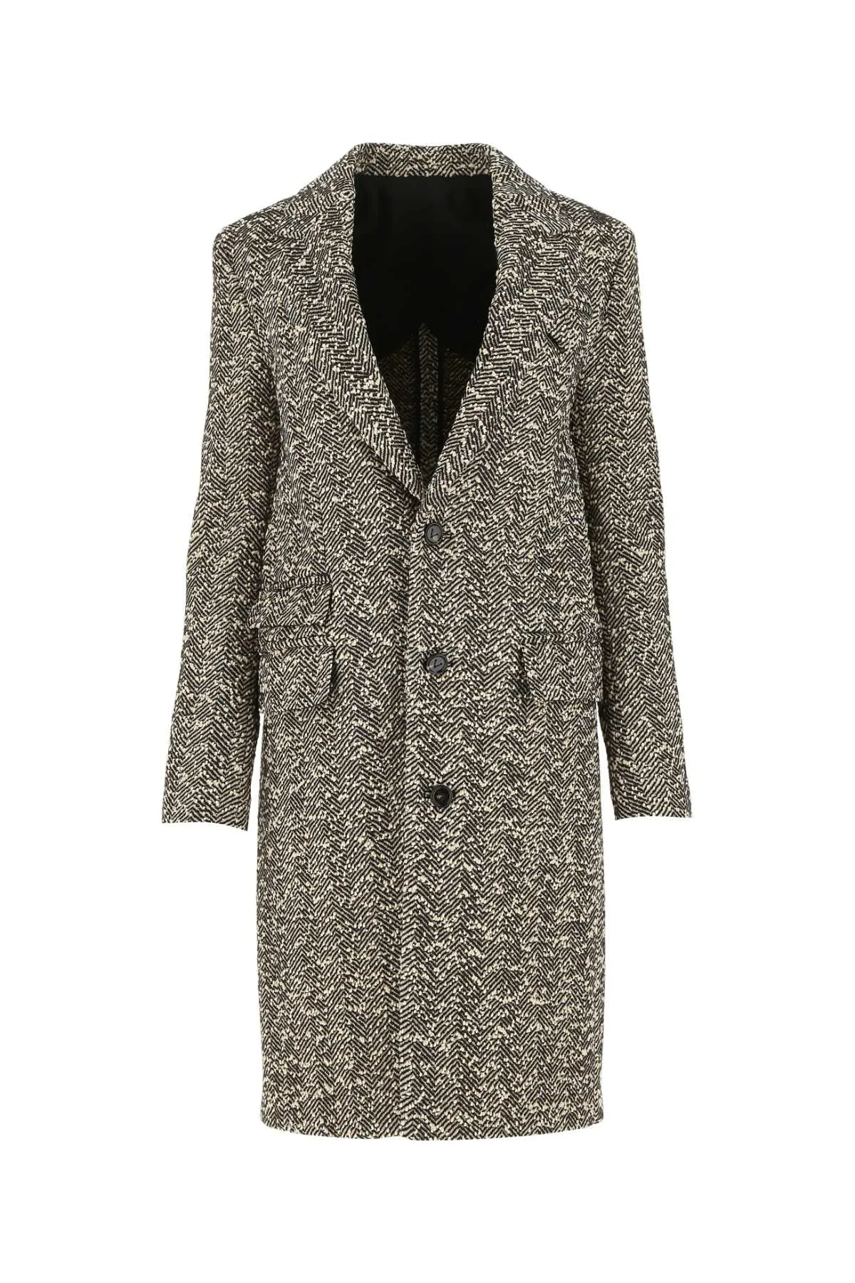 Herringbone Wool Coat