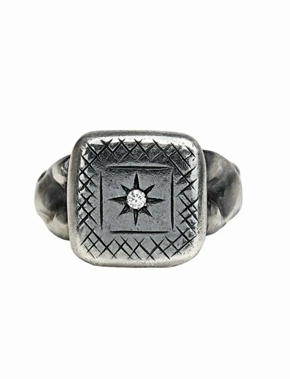 Cubic Zirconia Square Ring by Bottega Veneta