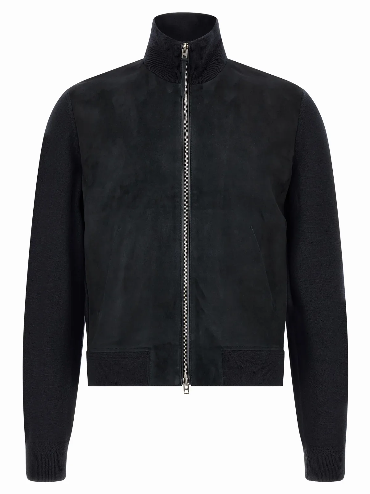 Suede and Wool-Blend Jacket