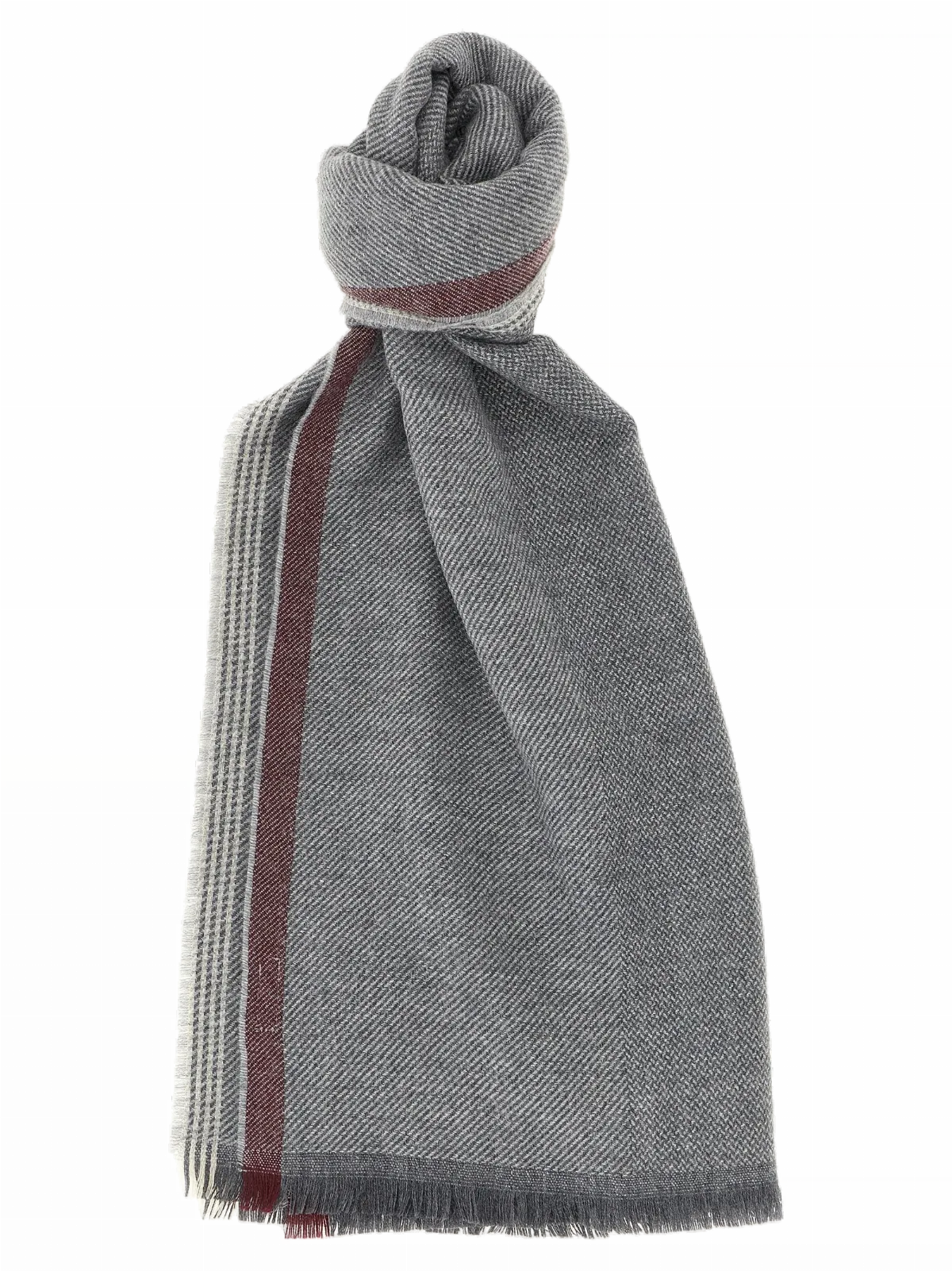 Diagonal Wool-Cashmere Scarf