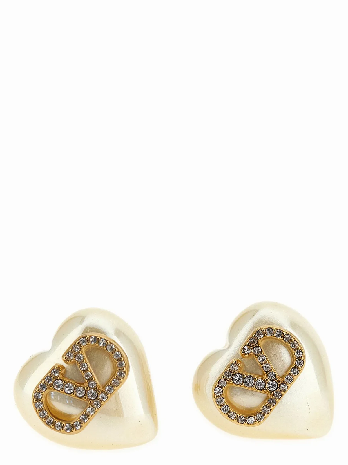 VLogo Heart Stud Earrings by Valentino Garavani