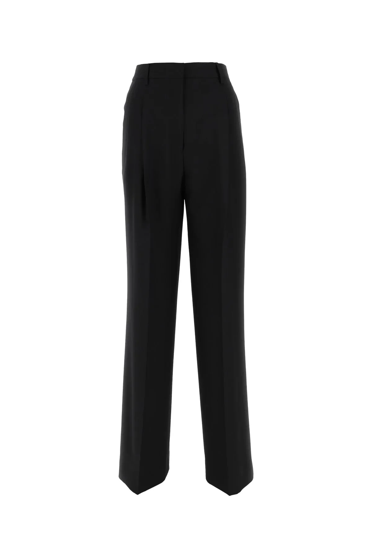 High-Waisted Wool Trousers