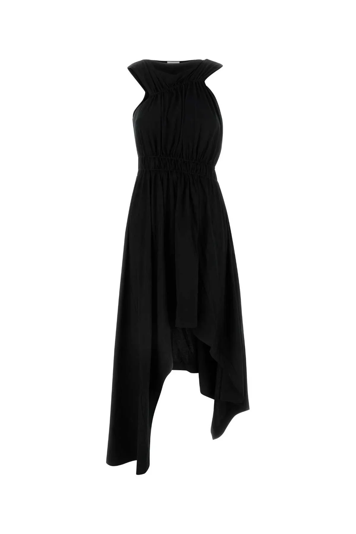 Gathered Cotton Dress