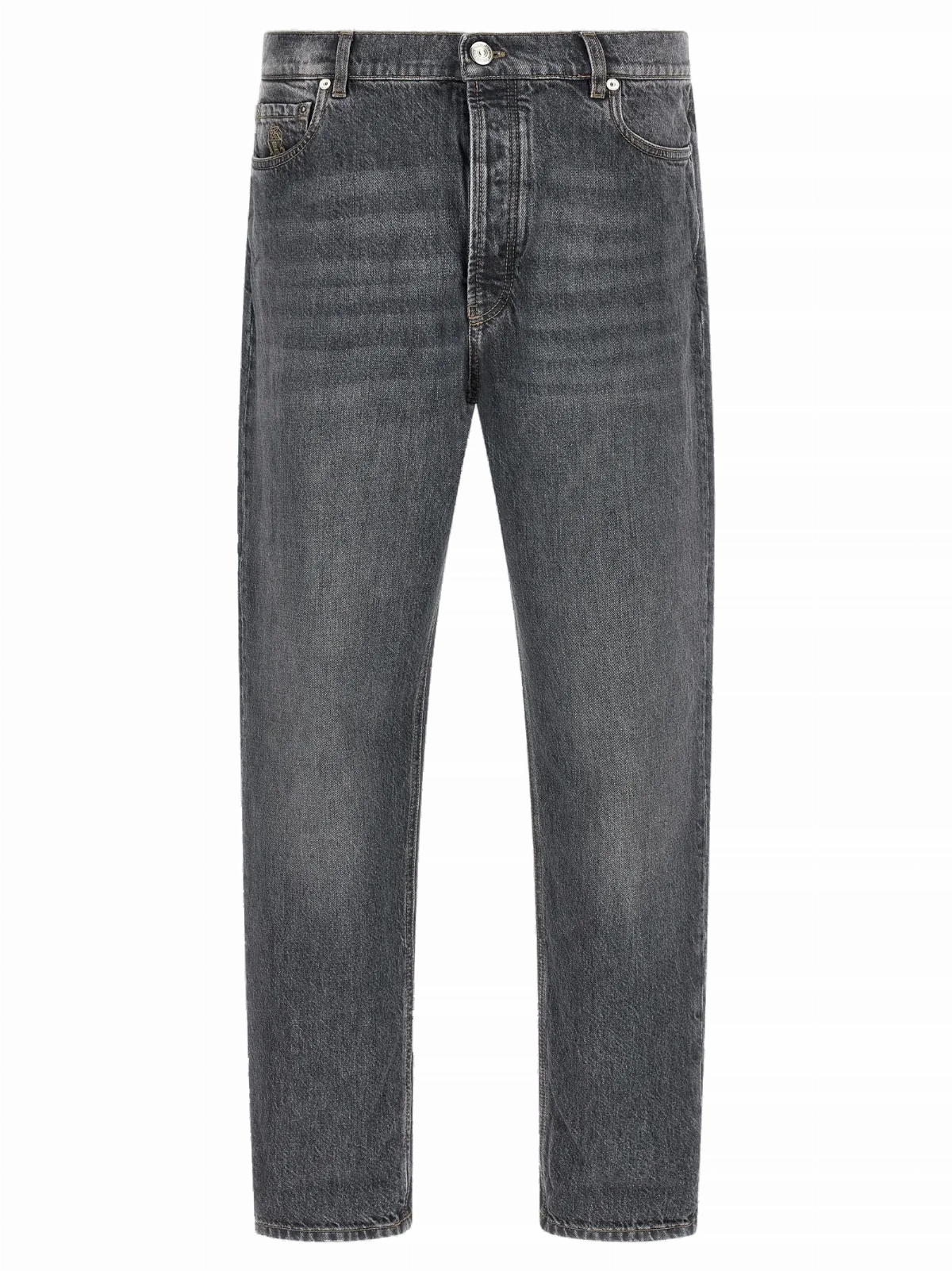 Cotton Straight-Leg Jeans
