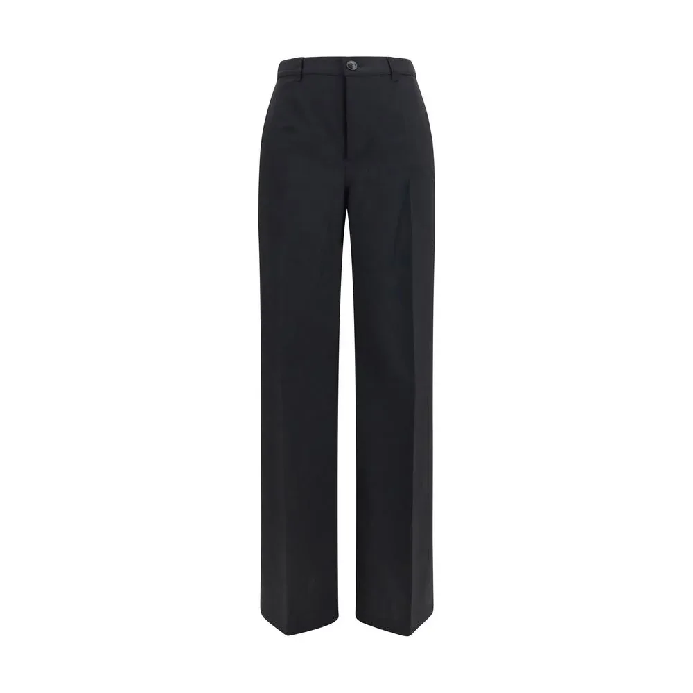 Wide-Leg Wool Trousers
