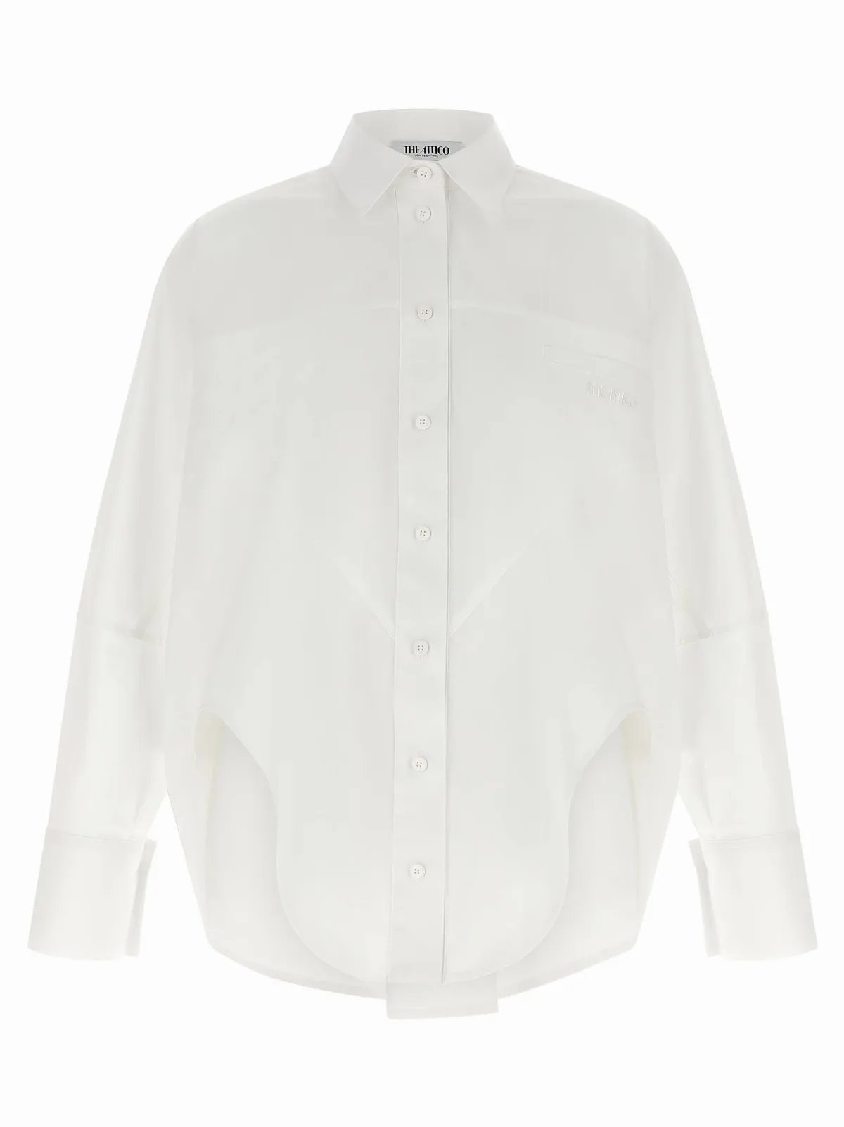 Geometric-Stitched Cotton Shirt